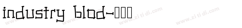 industry blod字体转换